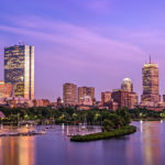 Boston Skyline - Boston, MA - Summer View from Longfellow Bridge