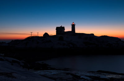 Nubble Lighthouse - Winter Silhouette